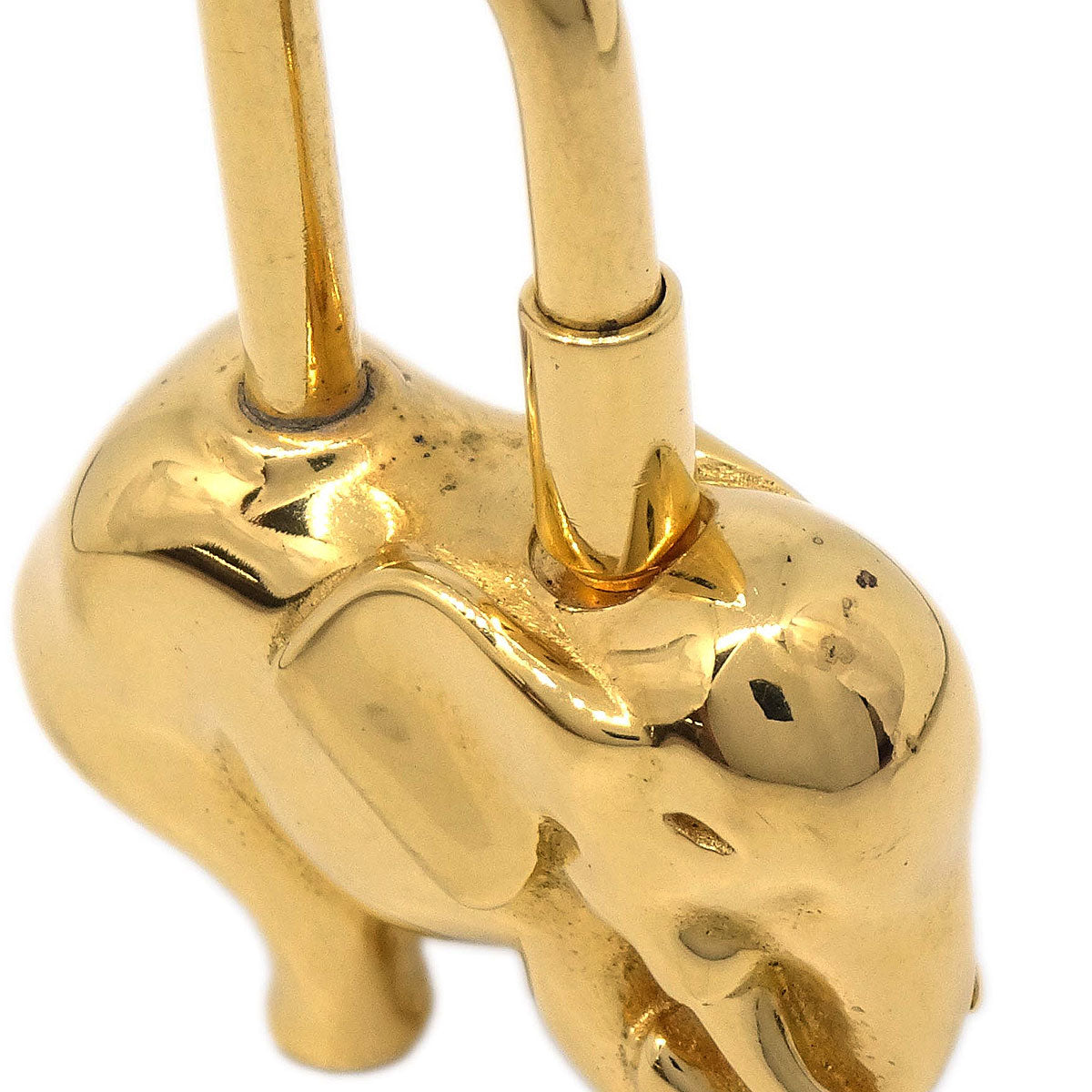 Hermes 1988 Elephant Cadena Gold Small Good