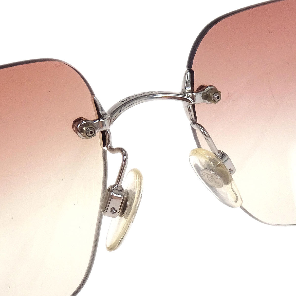 Chanel Sunglasses Eyewear Brown Rhinestone Small Good