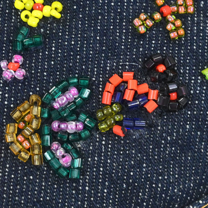 Fendi Navy Denim Beaded Baguette Handbag