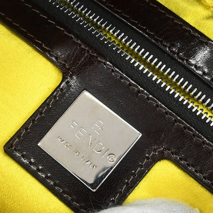 Fendi Navy Denim Beaded Baguette Handbag