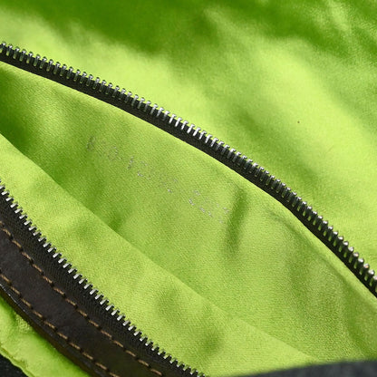 Fendi Navy Denim Floral Baguette Handbag