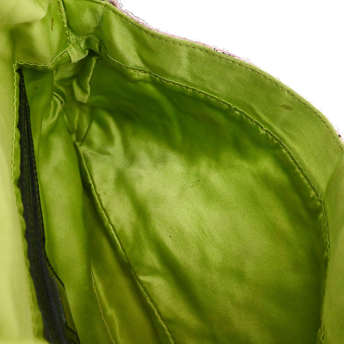 Fendi Black Cotton Beaded Embroidered Baguette Handbag