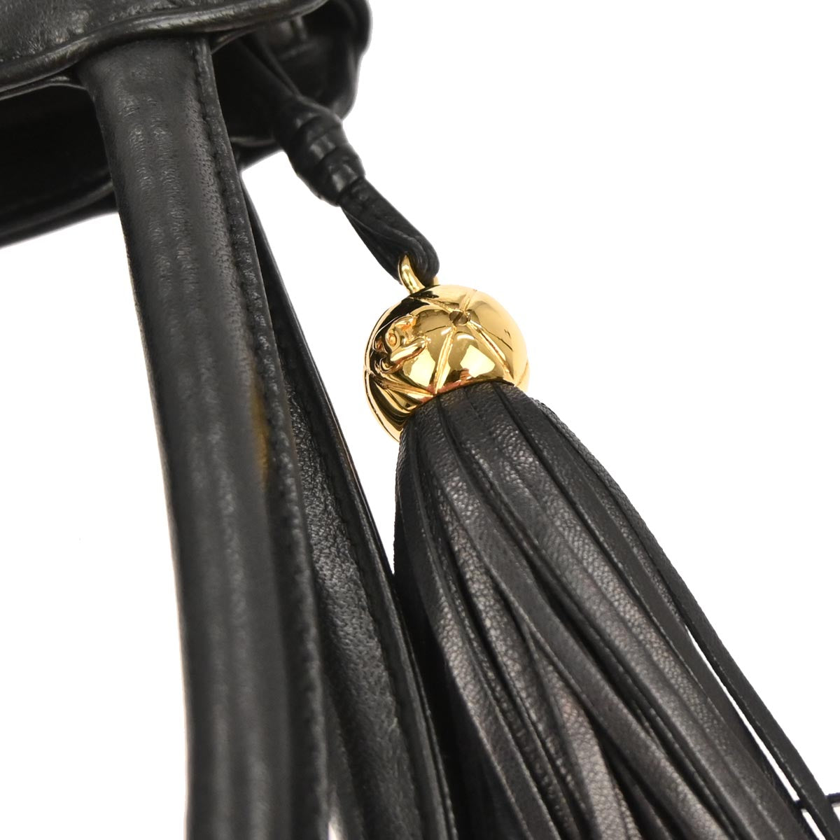 Chanel 1991-1994 Black Lambskin Chevron Handbag