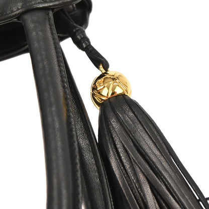 Chanel 1991-1994 Black Lambskin Chevron Handbag