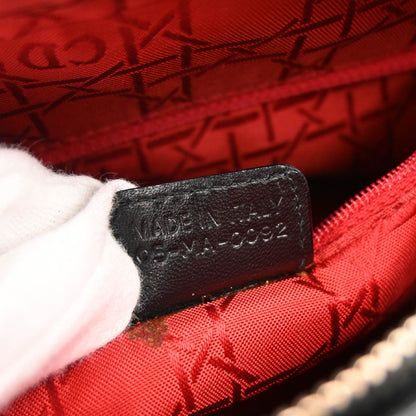 Christian Dior Black Lambskin Large Lady Dior Cannage Handbag