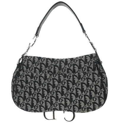 Christian Dior 2002 Black Trotter Double Saddle Handbag