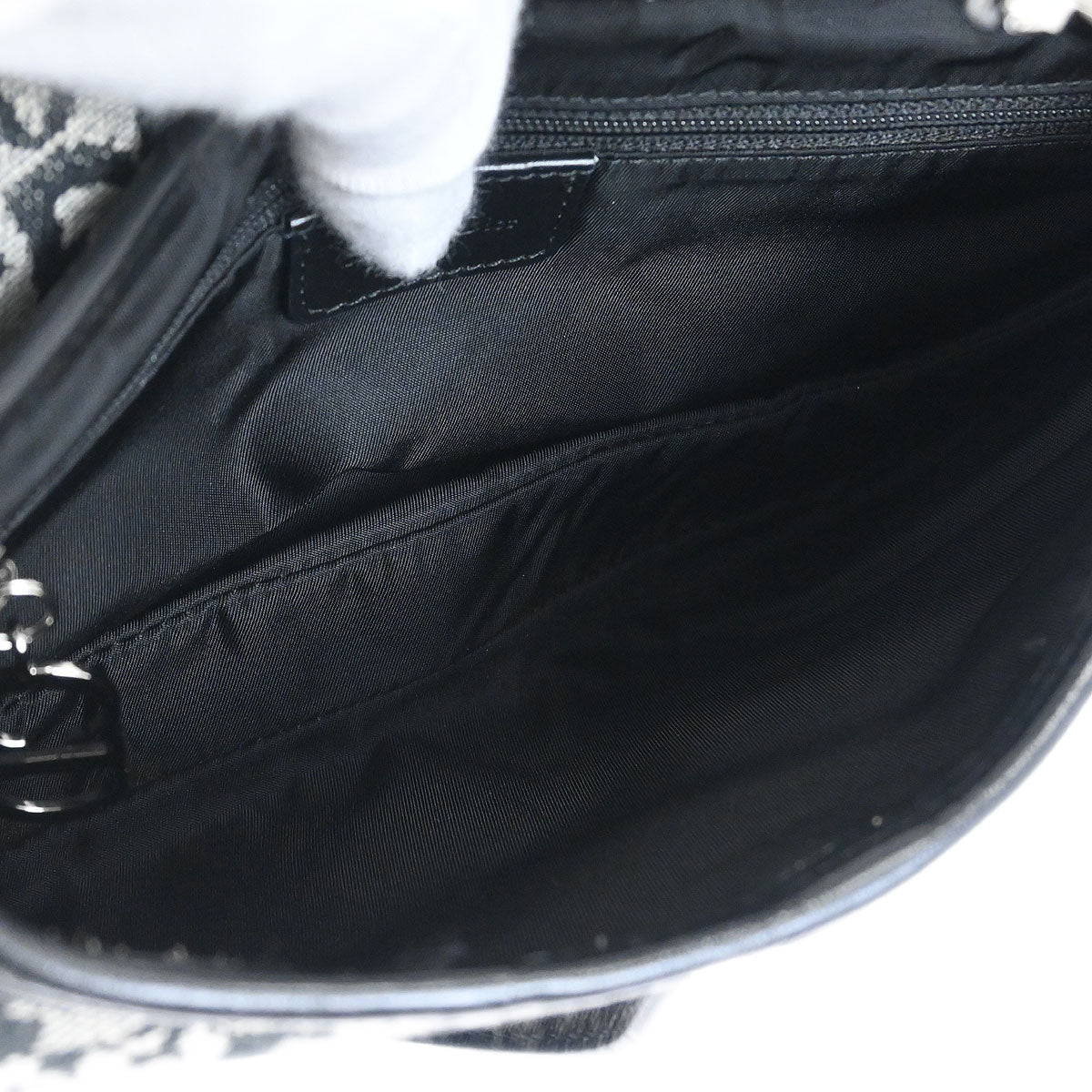 Christian Dior 2002 Black Trotter Double Saddle Handbag