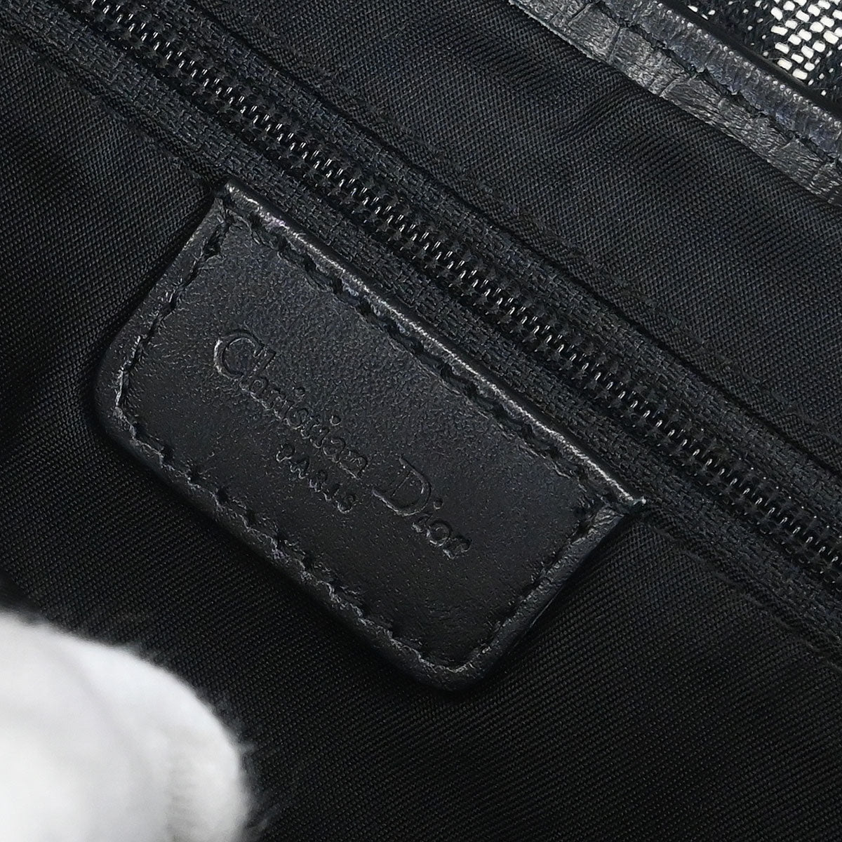 Christian Dior 2002 Black Trotter Double Saddle Handbag