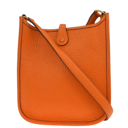 Hermes Orange Taurillon Clemence Evelyne TPM Shoulder Bag