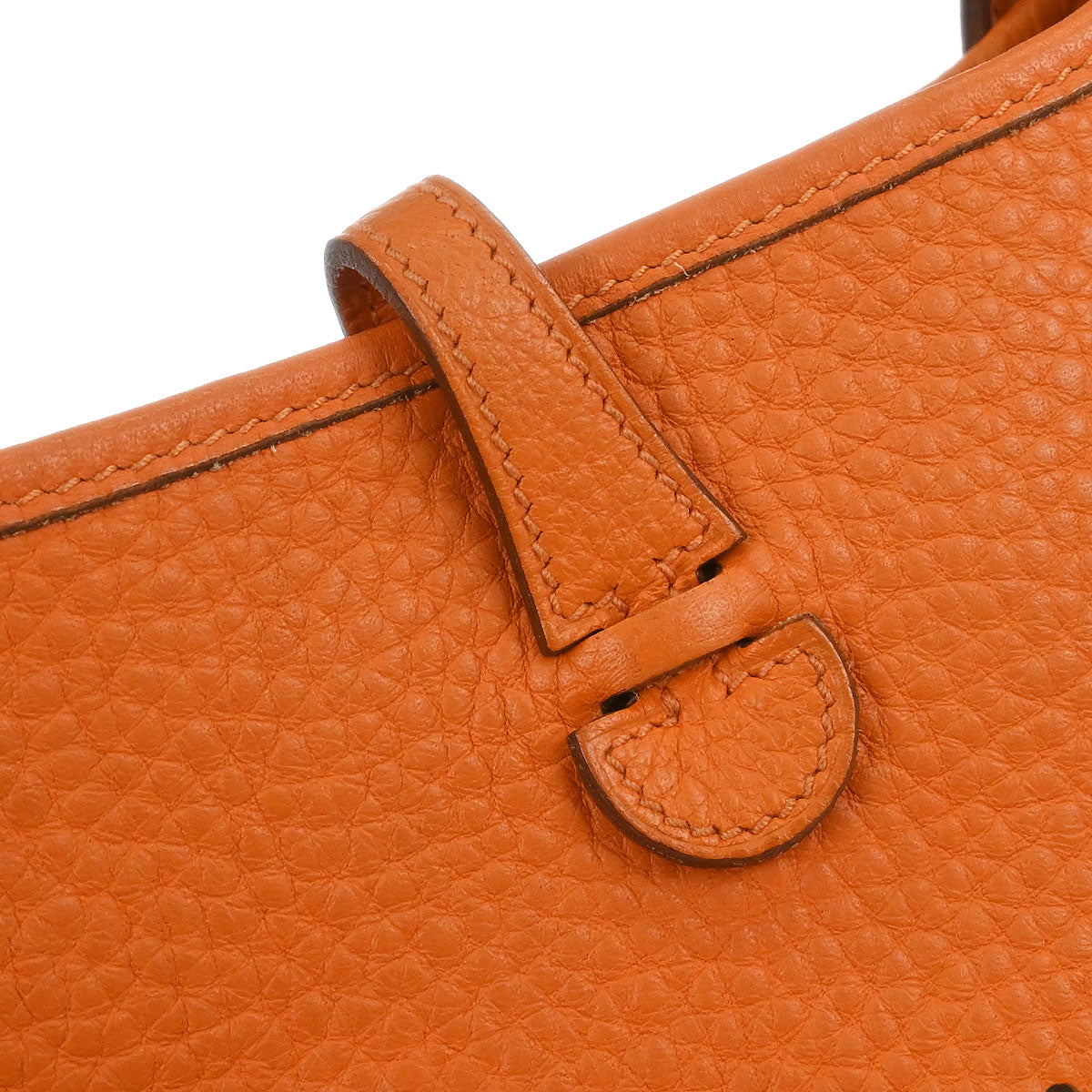 Hermes Orange Taurillon Clemence Evelyne TPM Shoulder Bag