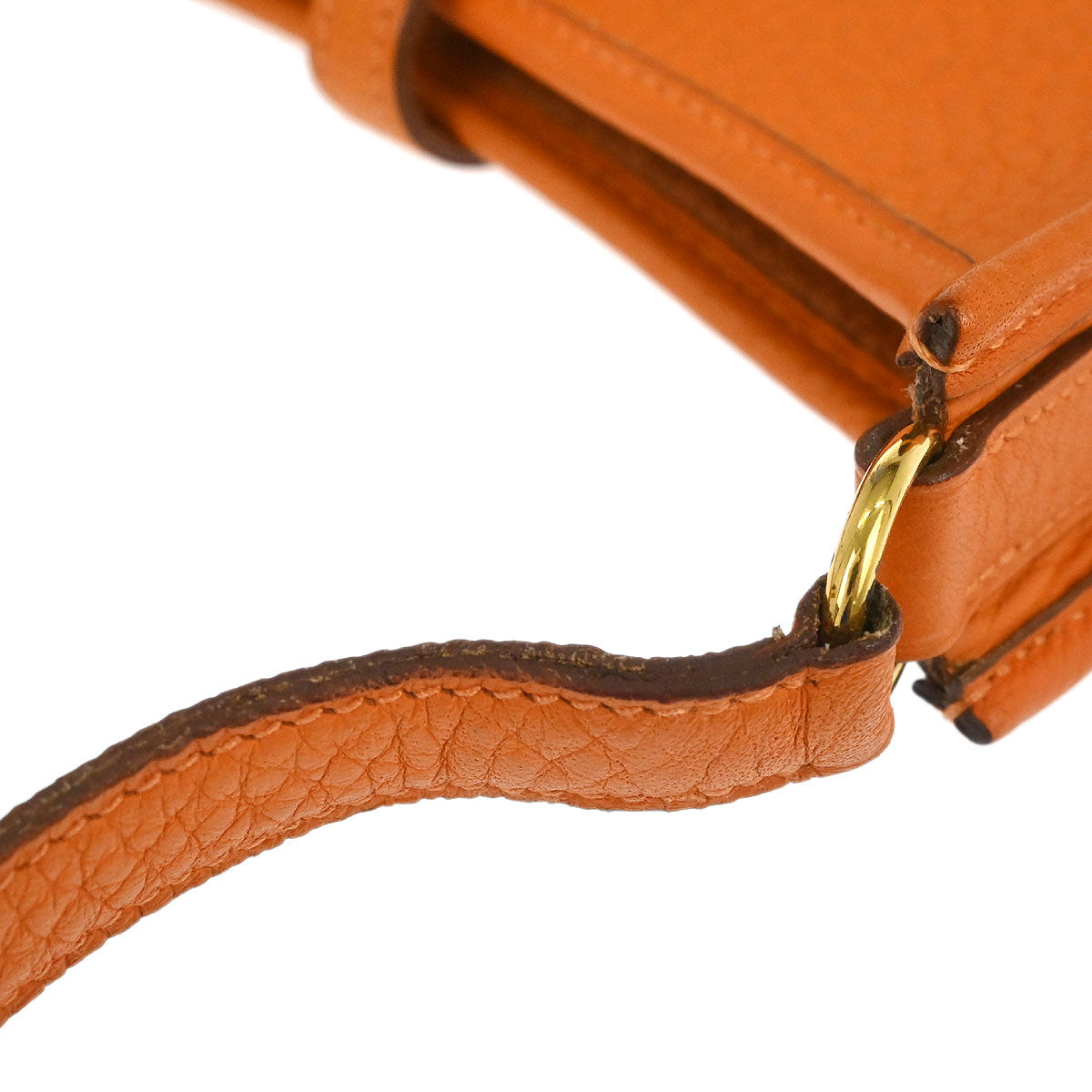 Hermes Orange Taurillon Clemence Evelyne TPM Shoulder Bag