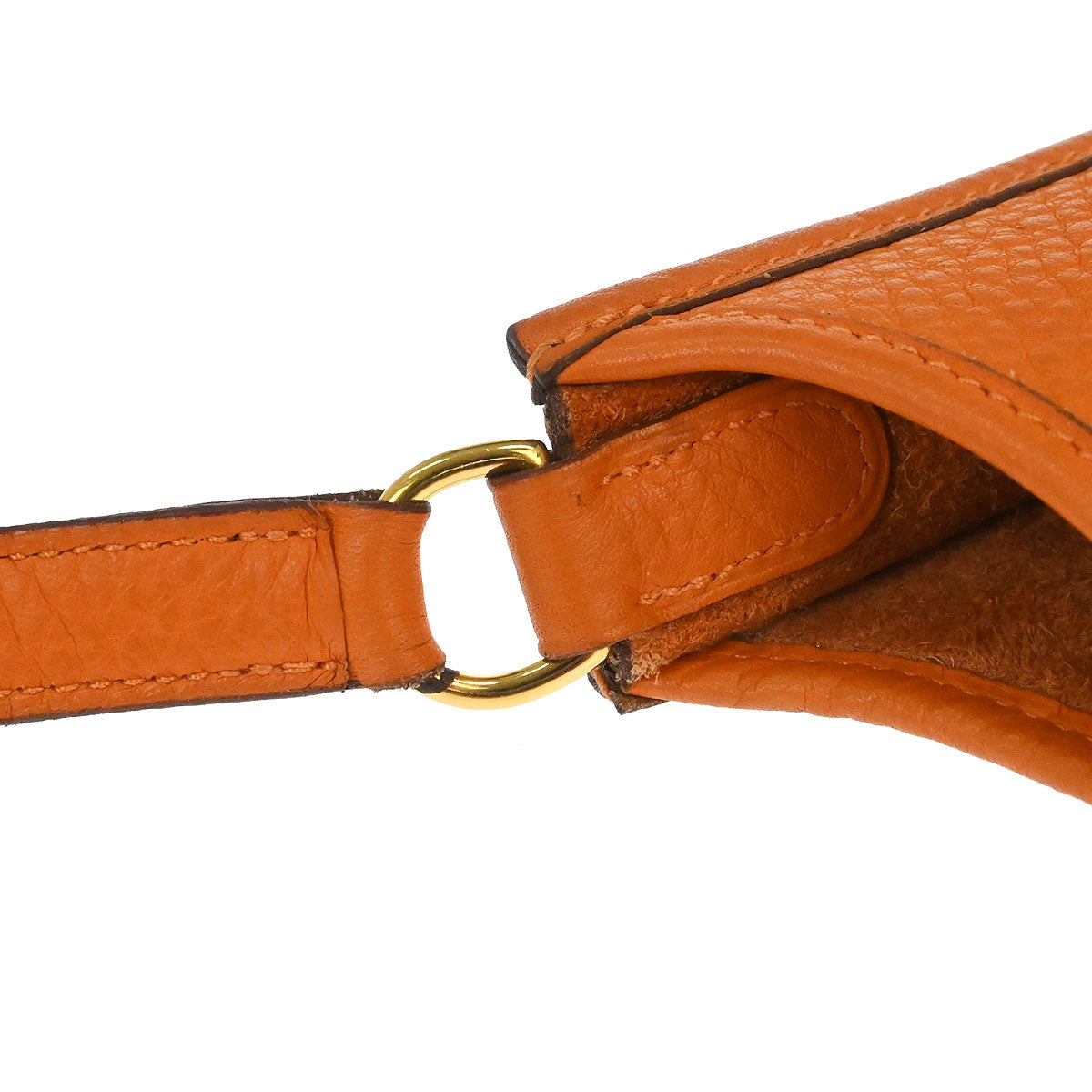 Hermes Orange Taurillon Clemence Evelyne TPM Shoulder Bag