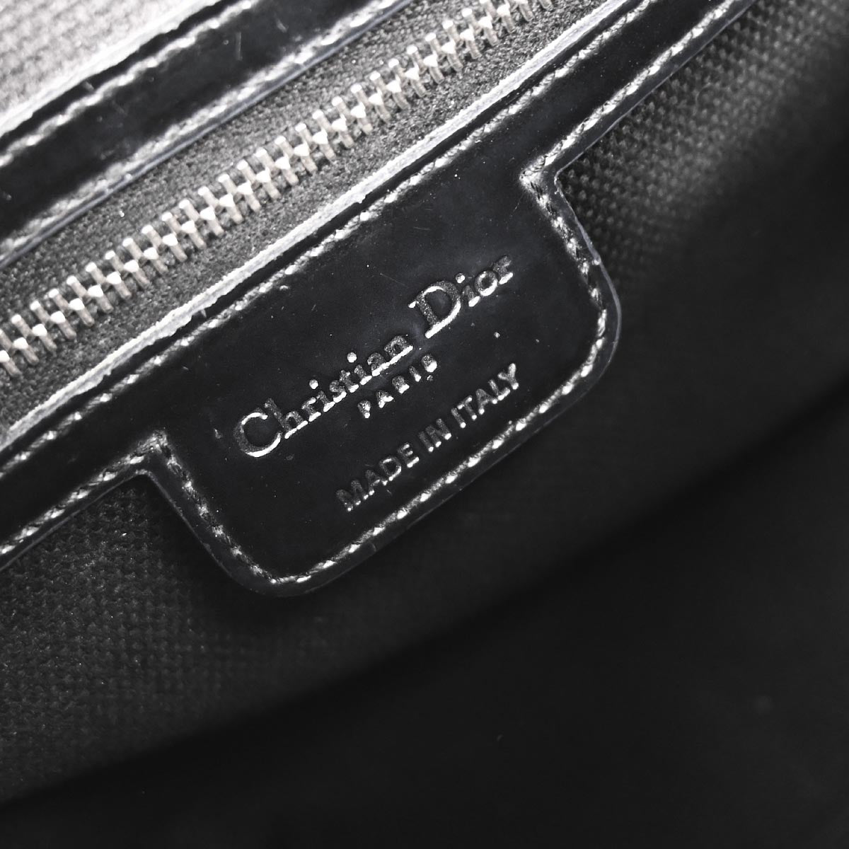 Christian Dior Black Patent leather Trotter Handbag