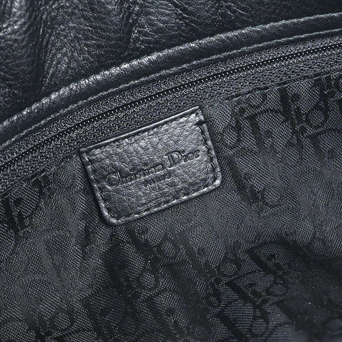 Christian Dior 2004 Black Leather Handbag
