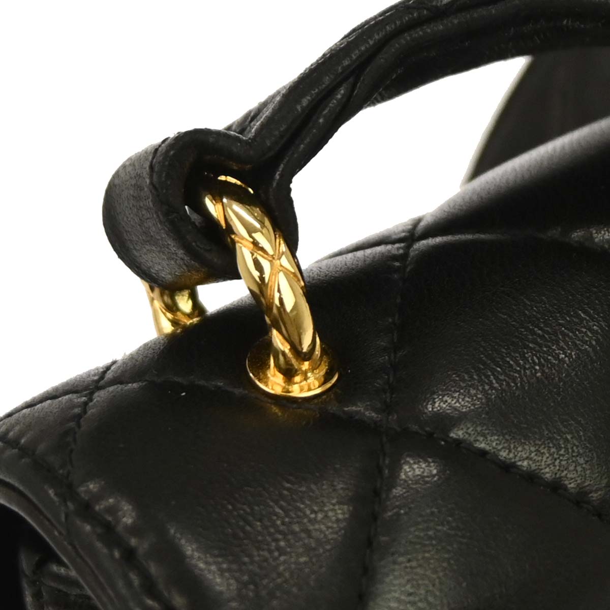 Chanel 1991-1994 Black Lambskin Shoulder Bag