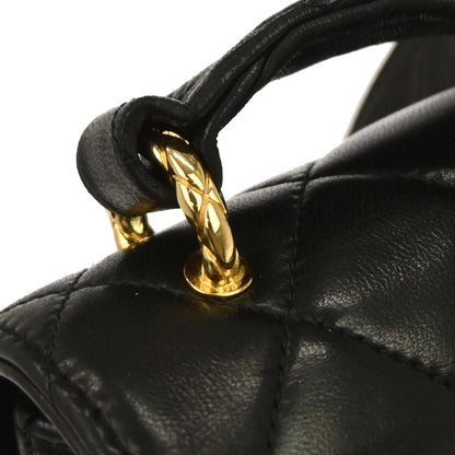 Chanel 1991-1994 Black Lambskin Shoulder Bag