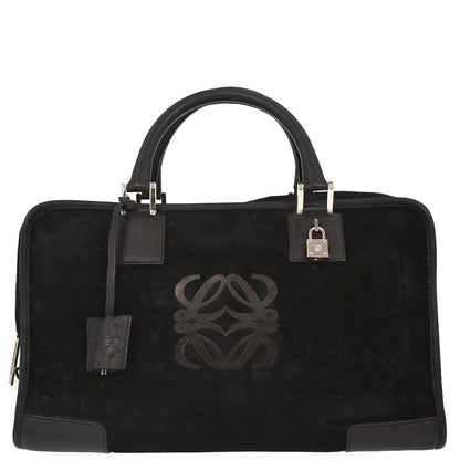 Loewe Black Suede Amazona 36 Handbag
