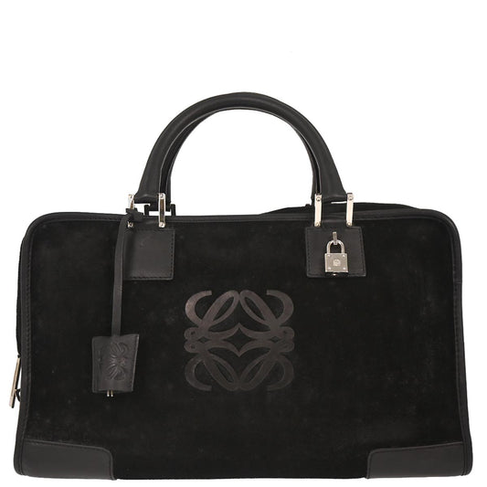 Loewe Black Suede Amazona 36 Handbag