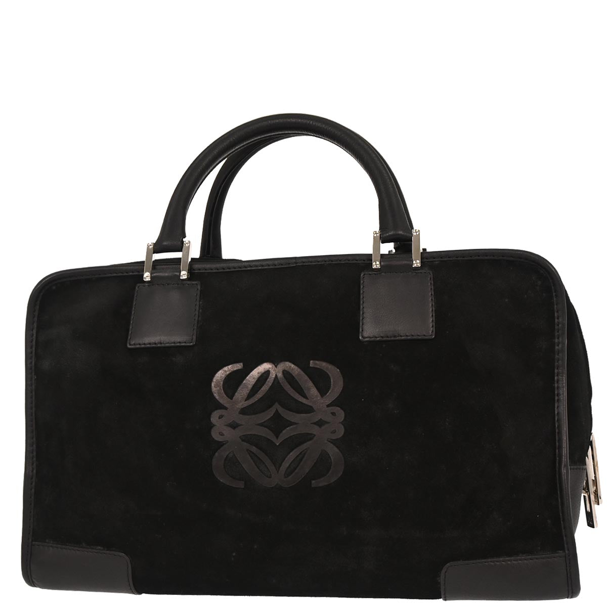Loewe Black Suede Amazona 36 Handbag