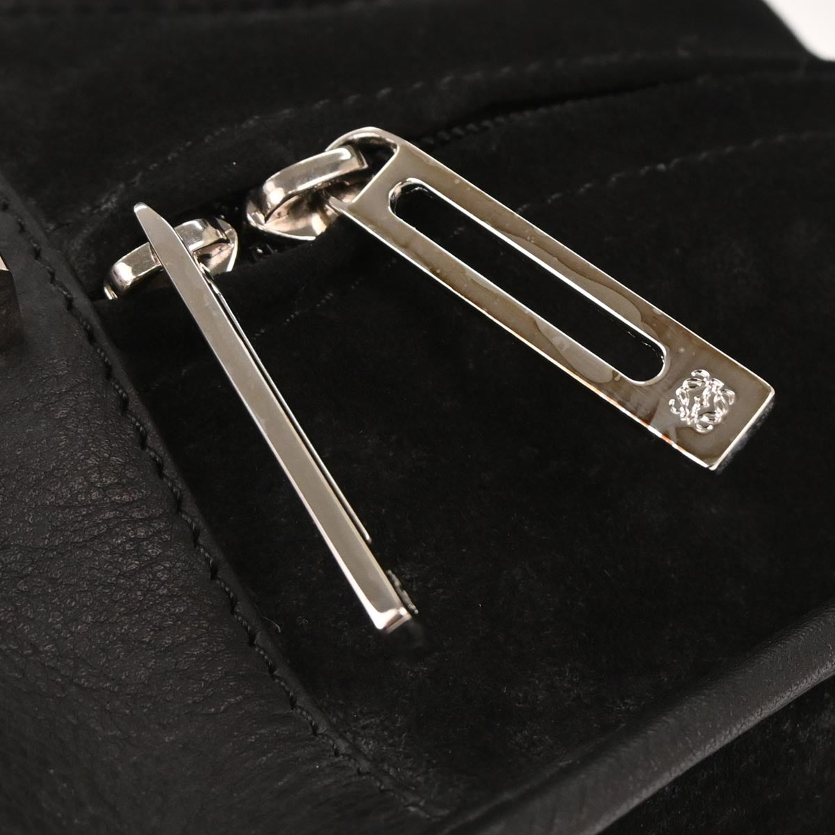 Loewe Black Suede Amazona 36 Handbag