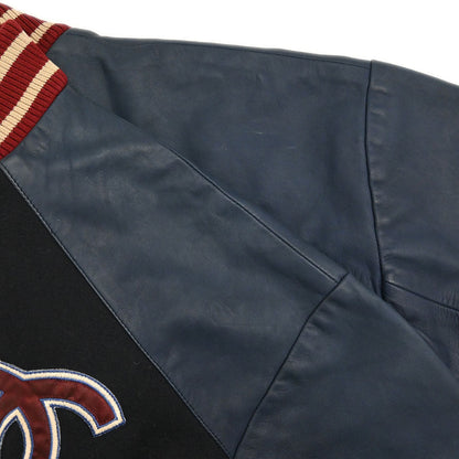 Chanel 2004 Sport Line Spring Letterman Bomber Jacket Navy #36