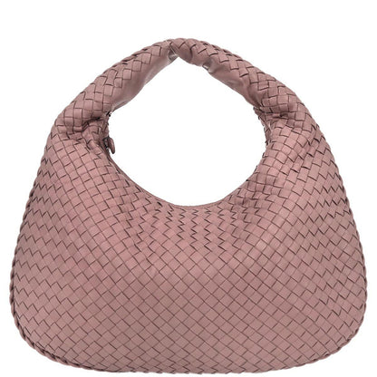 Bottega Veneta Pink Lambskin Intrecciato Hobo Bag
