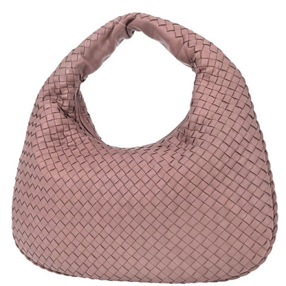 Bottega Veneta Pink Lambskin Intrecciato Hobo Bag