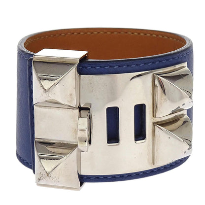 Hermes Blue Encre Swift Collier De Chien Bangle