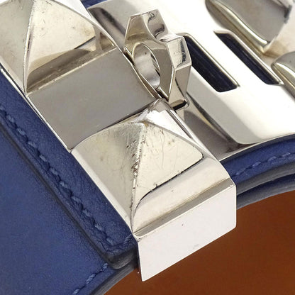 Hermes Blue Encre Swift Collier De Chien Bangle