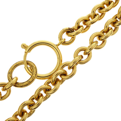 Chanel Teardrop Gold Chain Pendant Necklace 94P