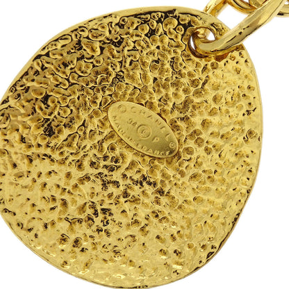 Chanel Teardrop Gold Chain Pendant Necklace 94P