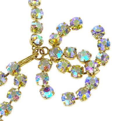 Chanel Gold CC Rhinestone Chain Belt 95P Small Good