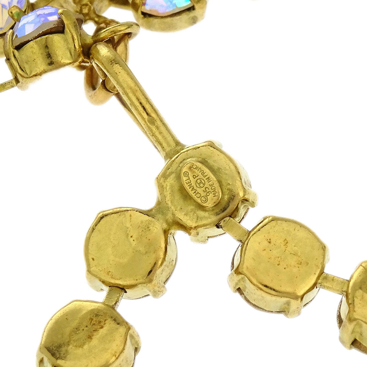 Chanel Gold CC Rhinestone Chain Belt 95P Small Good