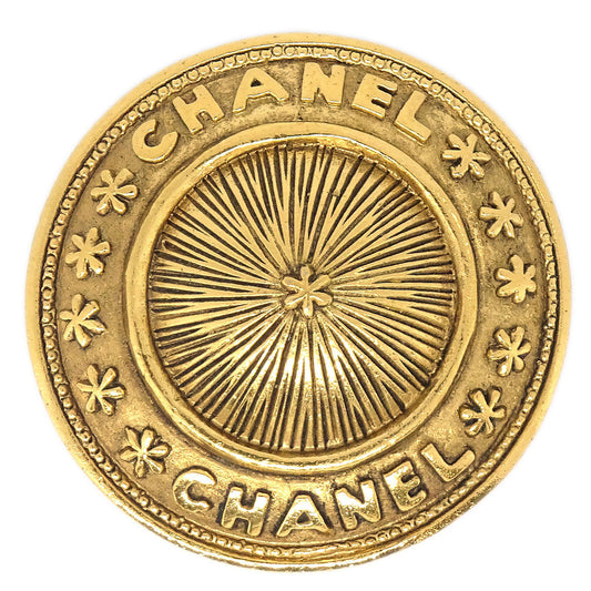 Chanel Medallion Brooch Pin Gold 1164