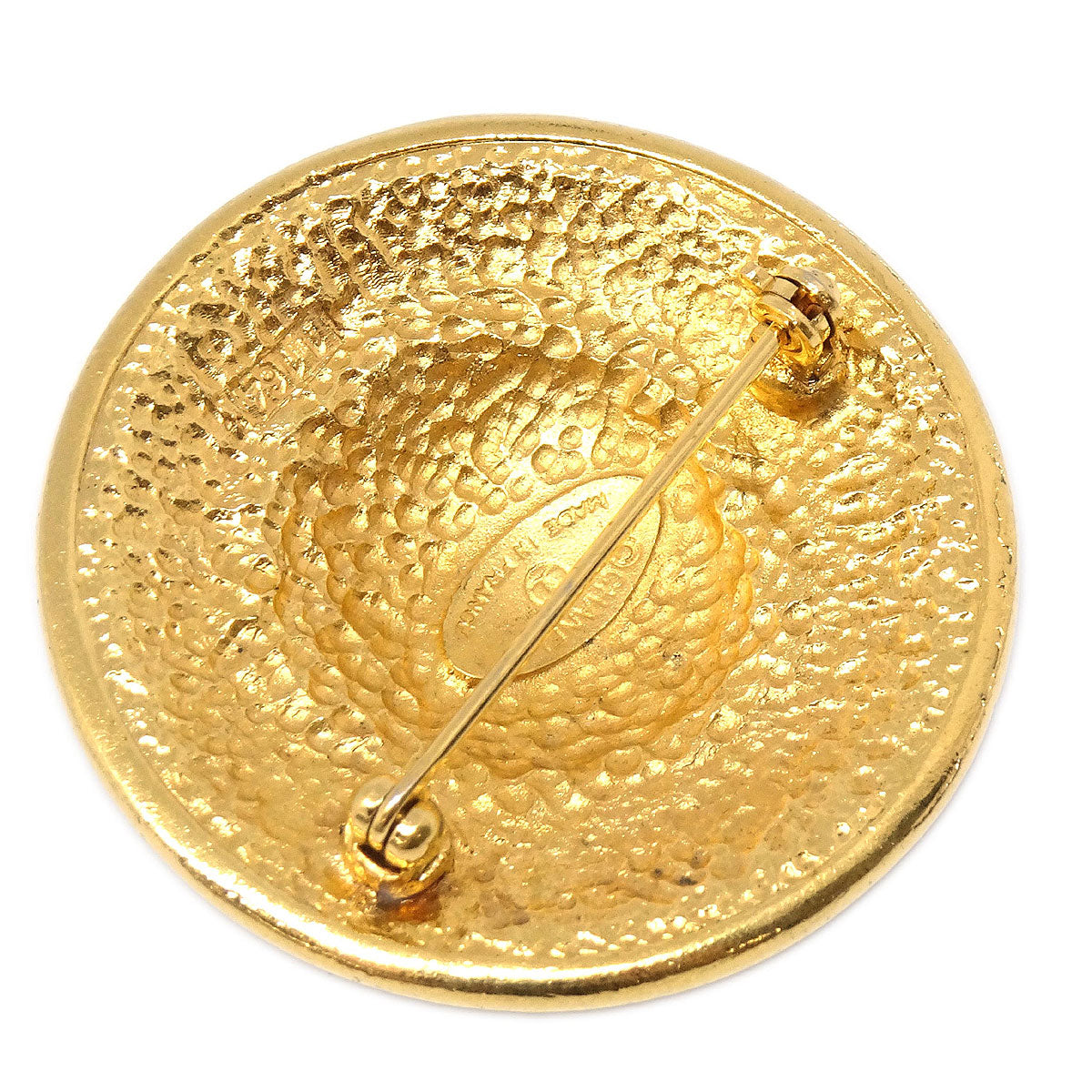 Chanel Medallion Brooch Pin Gold 1164