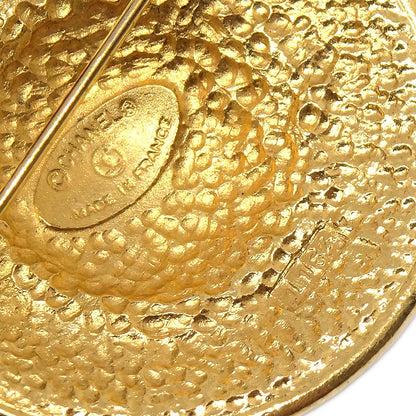 Chanel Medallion Brooch Pin Gold 1164