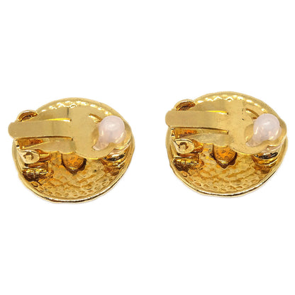 Chanel Button Clip-On Earrings Gold 95A