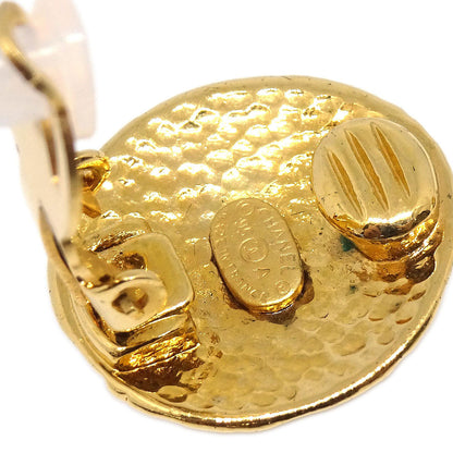 Chanel Button Clip-On Earrings Gold 95A