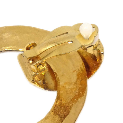 Chanel Dangle Hoop Clip-On Earrings Gold 2864/28