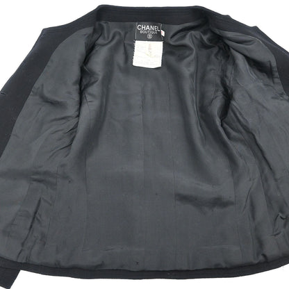 Chanel Setup Suit Jacket Skirt Black #38