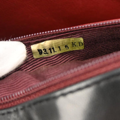 Chanel 1991-1994 Black Lambskin Medium Diana Shoulder Bag