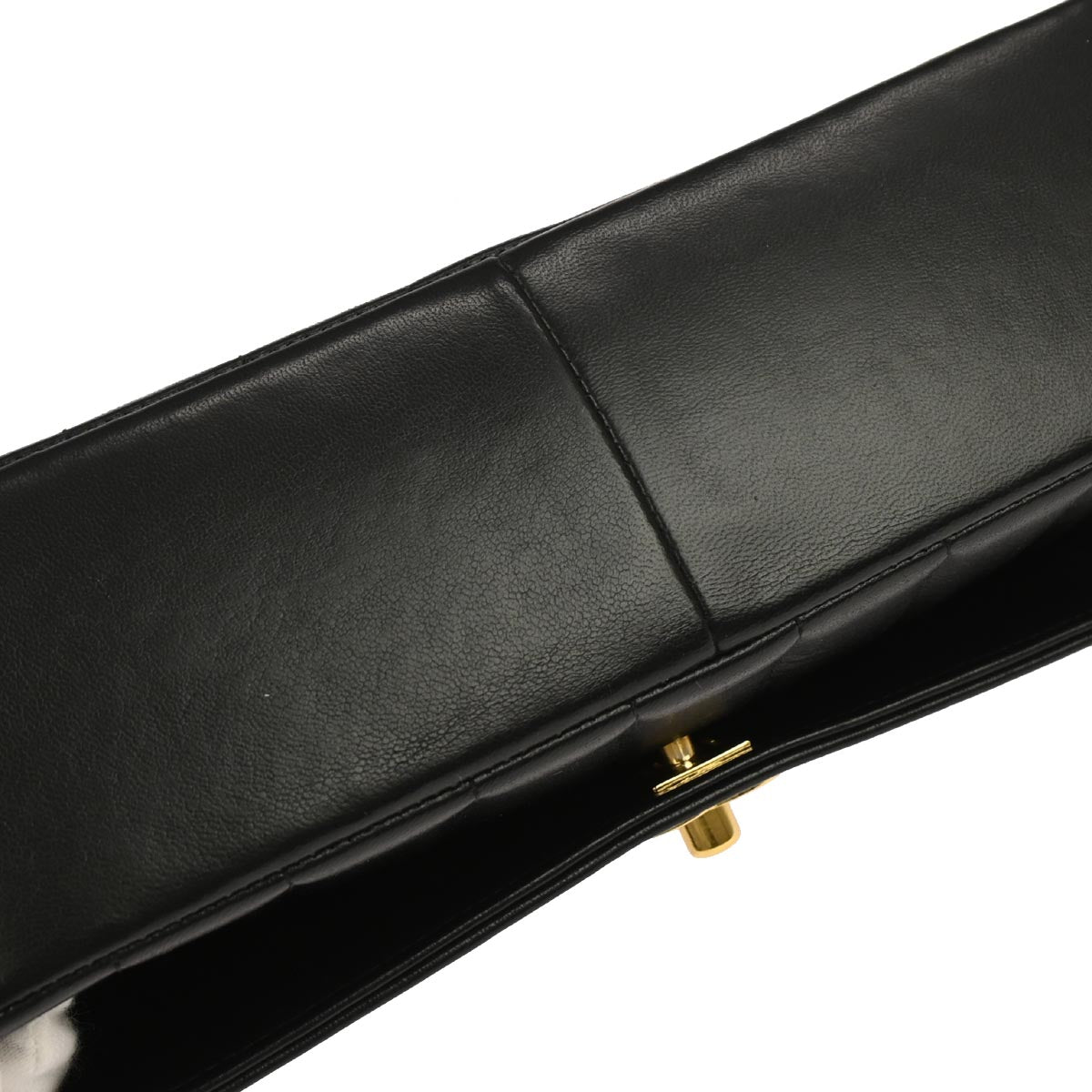 Chanel Black Lambskin Mademoiselle Single Flap Shoulder Bag