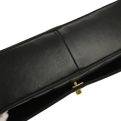 Chanel Black Lambskin Mademoiselle Single Flap Shoulder Bag