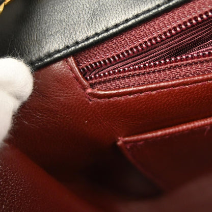 Chanel Black Lambskin Mademoiselle Single Flap Shoulder Bag