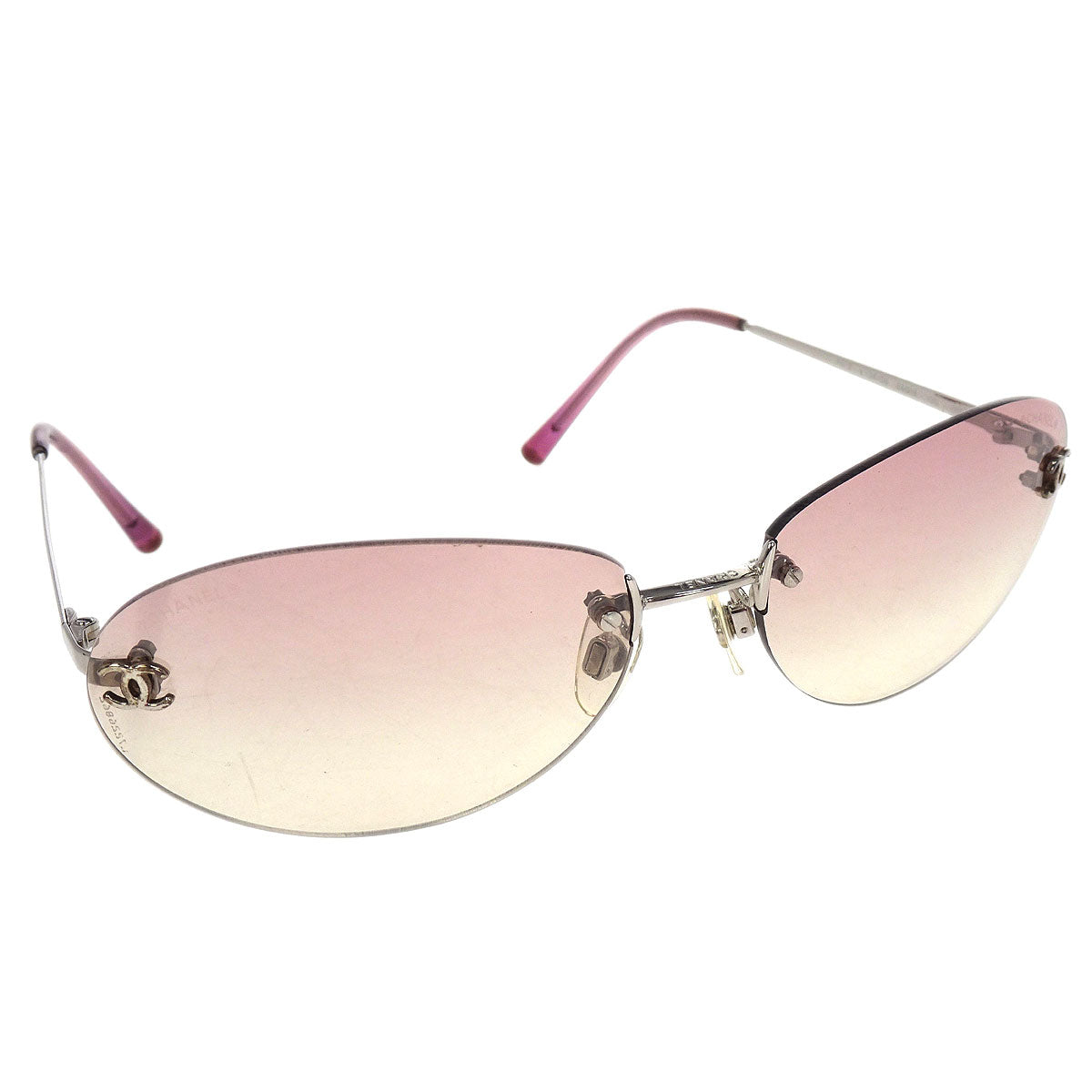 Chanel Sunglasses Eyewear Pink 59□16 Small Good