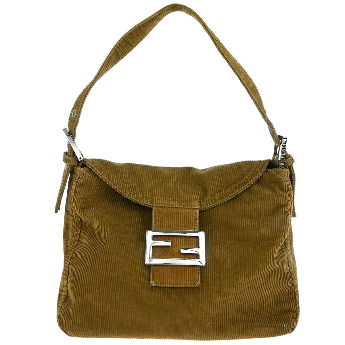 Fendi Brown Corduroy Handbag