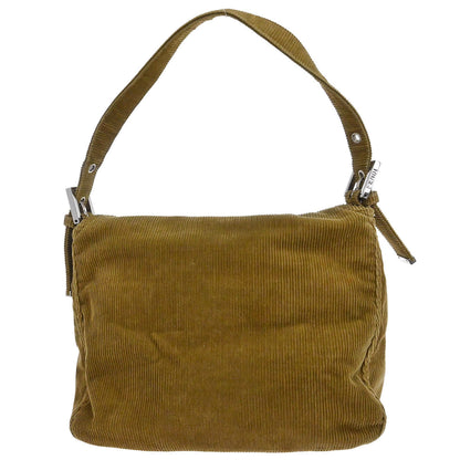 Fendi Brown Corduroy Handbag