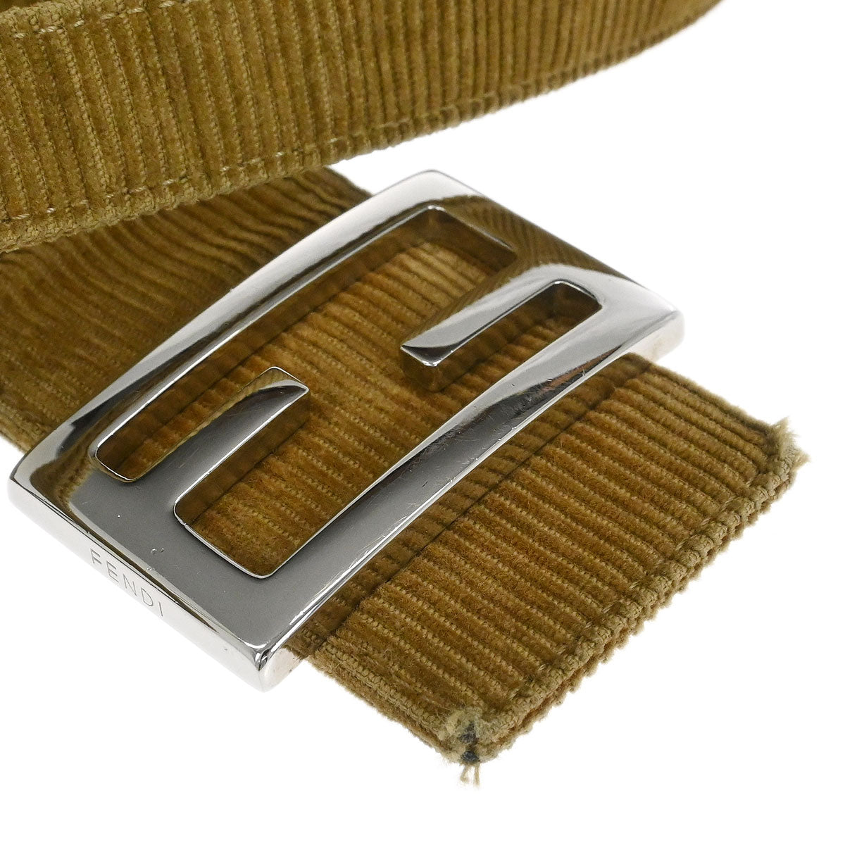 Fendi Brown Corduroy Handbag