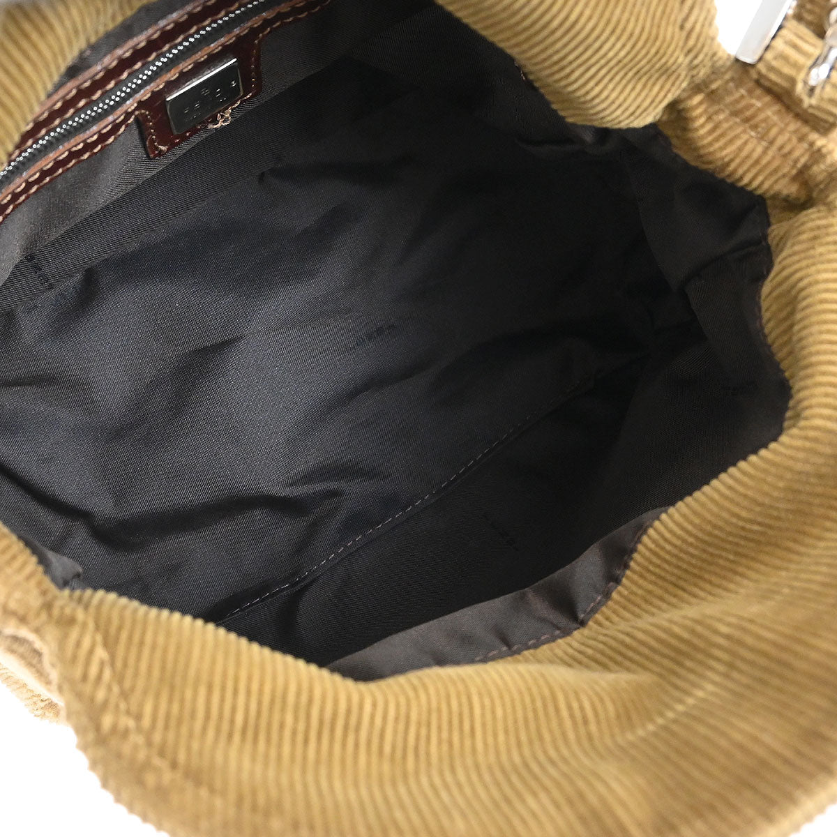 Fendi Brown Corduroy Handbag