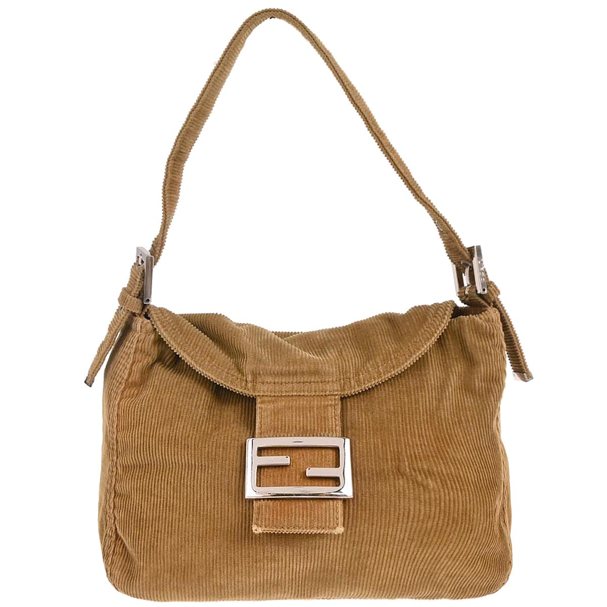 Fendi Brown Corduroy Handbag